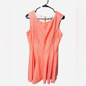 Danny & Nicole Coral Lace Dress